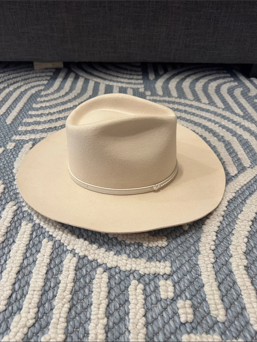 Vintage 90s Renegade Wool Cowboy Hat Rhinestone Heart Band Size 7 1/8